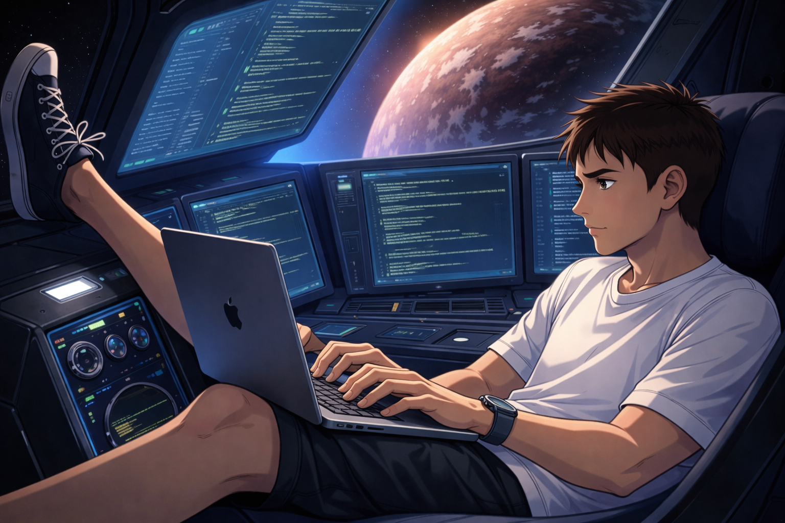 Developer in space setting